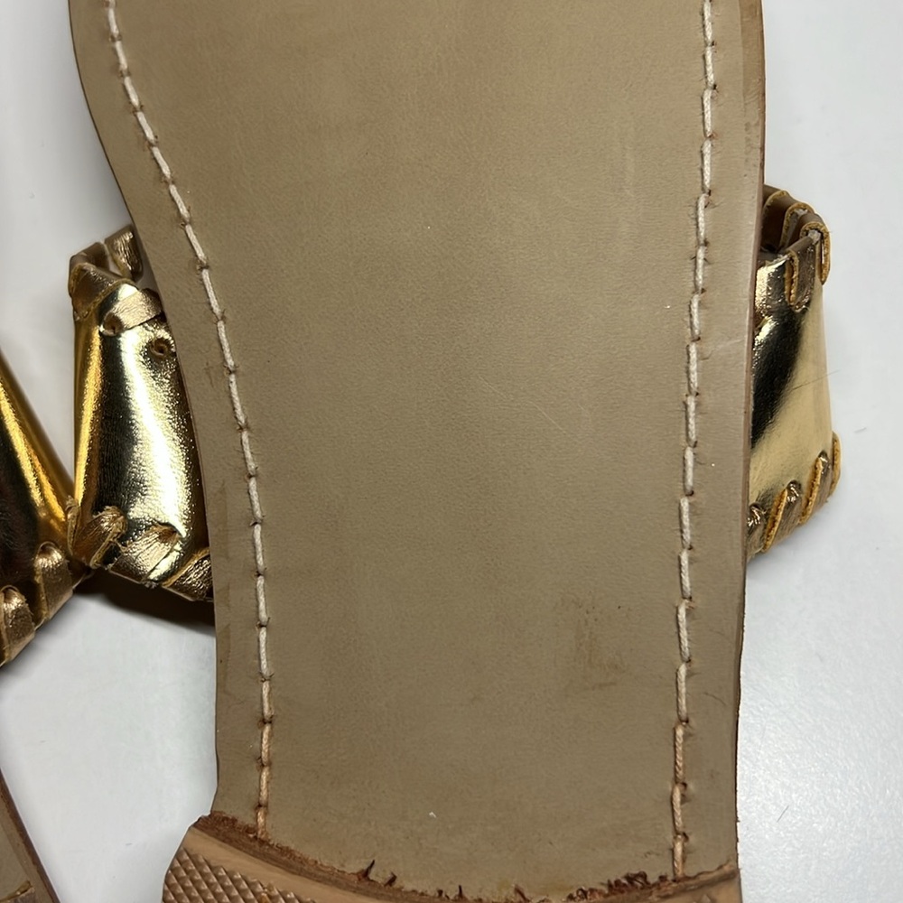 Jack Rogers Embroidered "I Do" Leather Thong Sandals Women’s Size 10 - Picture 8 of 9